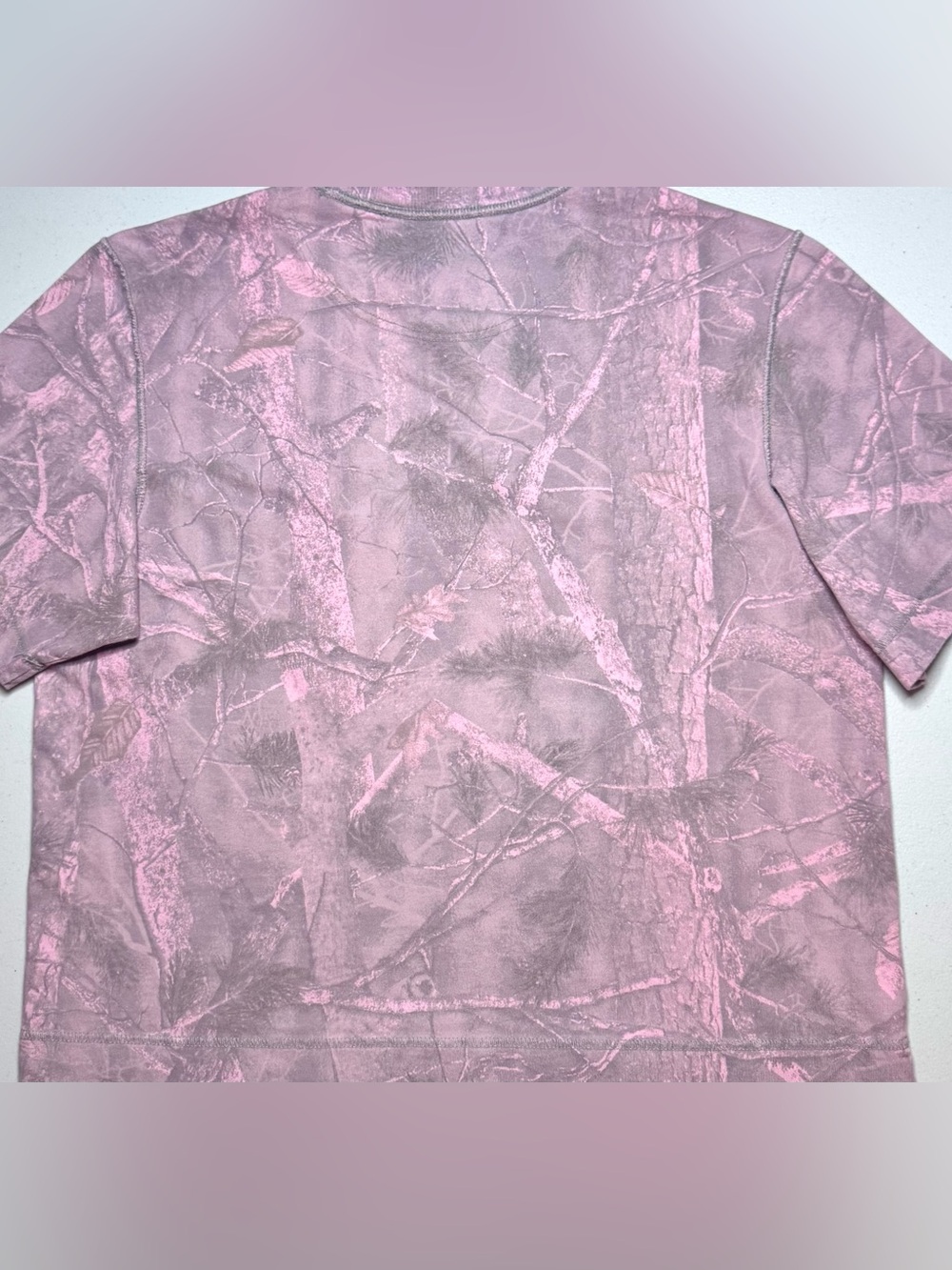 Abercrombie & Fitch Pink Camo Crop Top XS Y2K Athleisure Gym Soft Girl - Picture 2 of 5